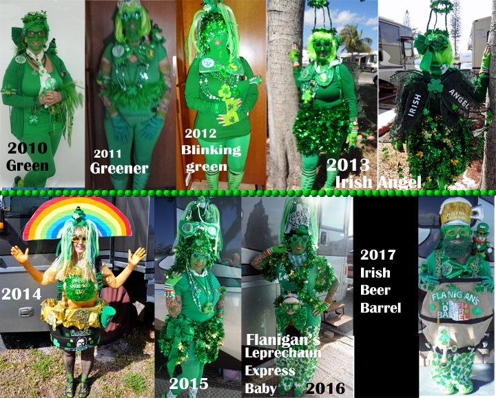 collage of St. Patrick's Day costumes