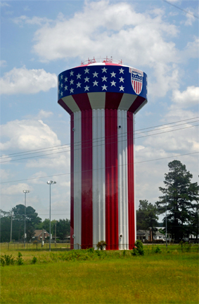 a nicely painted water tower
