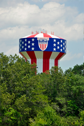 a nicely painted water tower