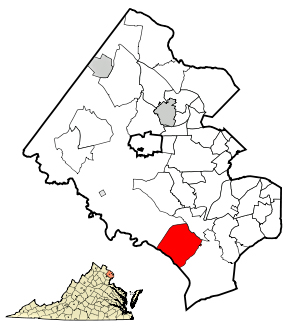 map of FAirfax County Virginia