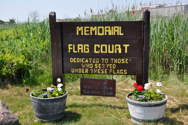 Memorial Flag Court sign