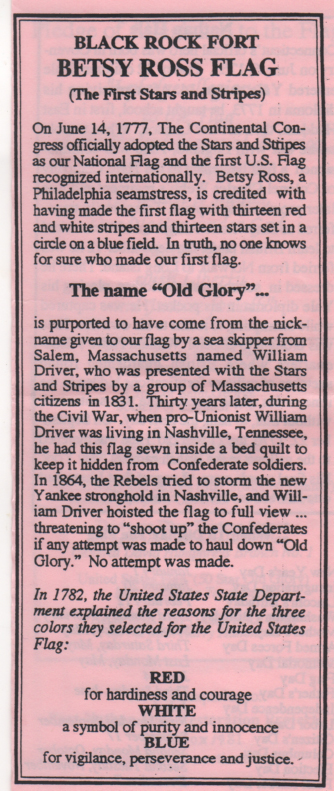 Betsy Ross Flag information