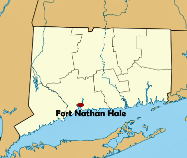 CT map showing location of Fort Nathan Hale