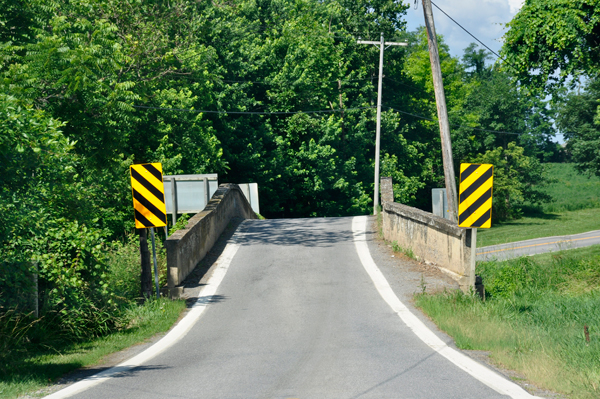 small one-lane bridge
