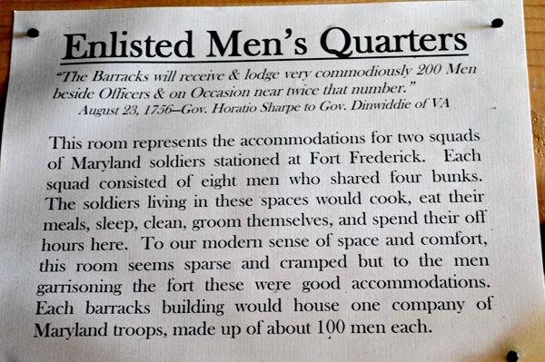sign about the Enlisted Men's Quarters