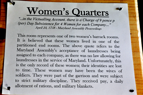 sign about the Women's Quarters