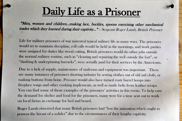 sign: Daily Life as a Prisoner