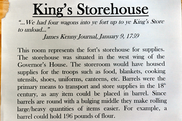 King's Storehouse sign