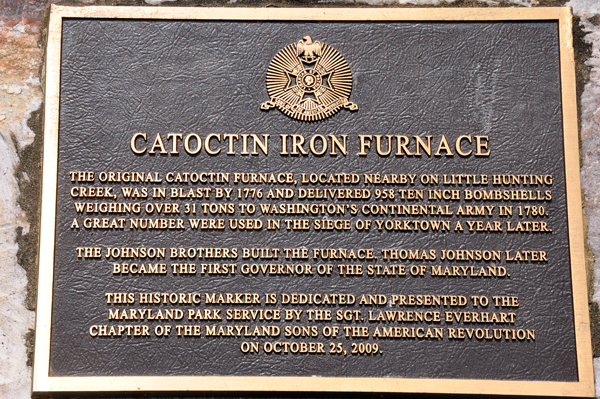 Catoctin Furnace plaque