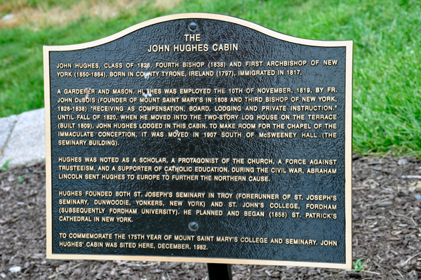 sign about John Hughes Cabin