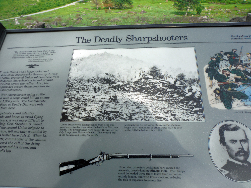sign about sharpshooters