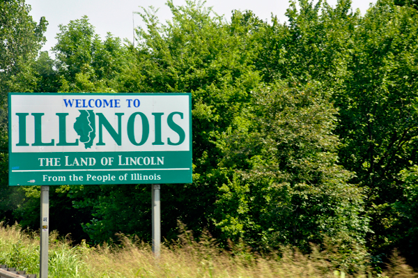 Illinois welcome sign
