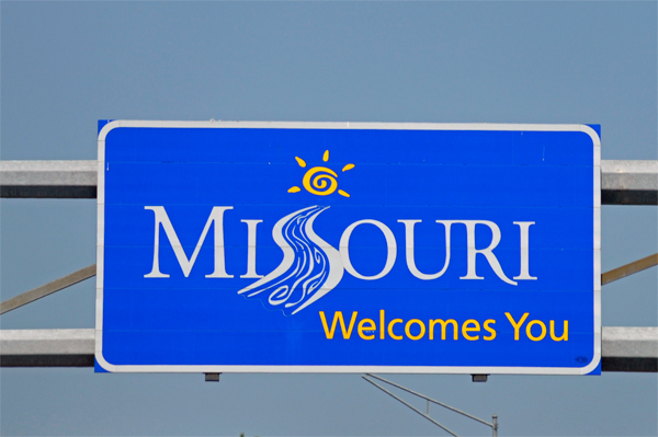 Missouri Welcome sign