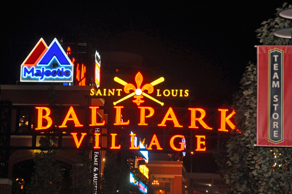 St. Louis Ballpark Village sign