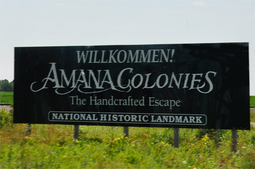 Amana Colonies sign