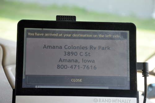 address for Amana Colonies RV Park