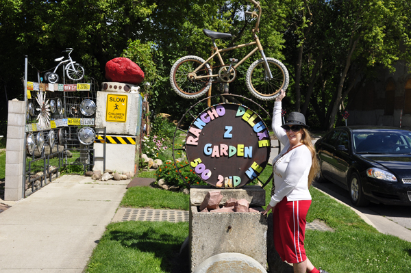 Karen Duquette at Rancho Deluxe Z Bicycle Garden