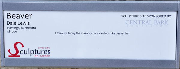 plaque for the Beaver sculpture