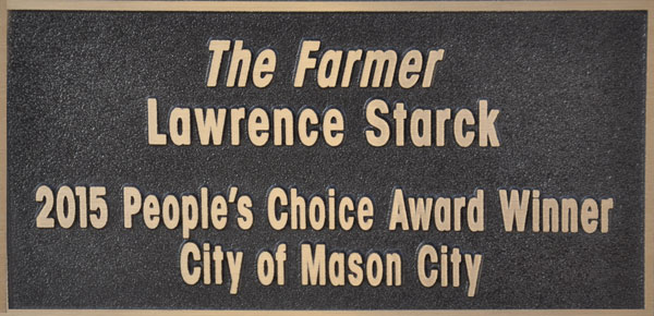 plaque for The Farmer sculpture
