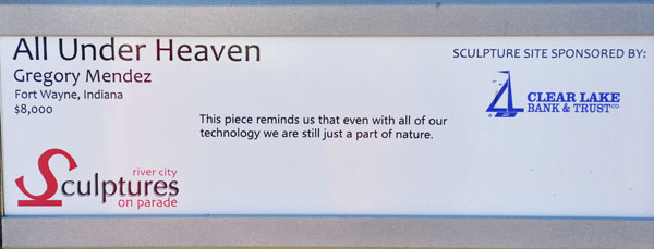 plaque for the All Under Heaven sculpture