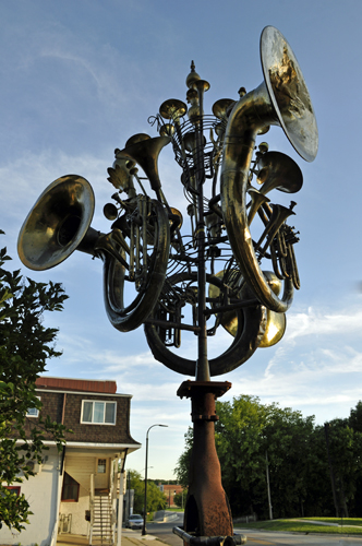 76 Trombones sculpture
