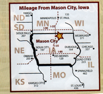 Mason City location map