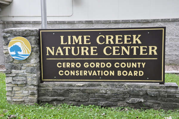 sign: Lime Creek Nature Center