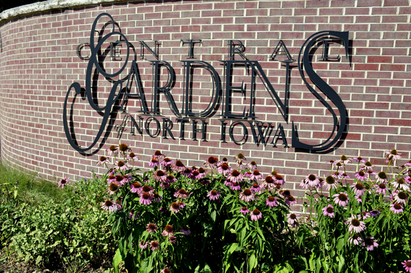 wall and sign for Central Gardens of North Iowa