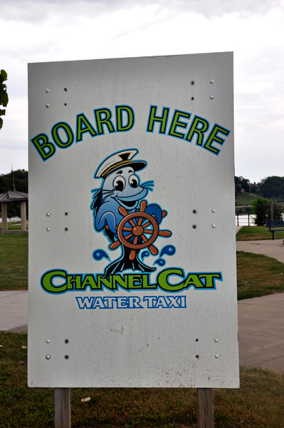 Channel Cat Water Taxi boarding sign