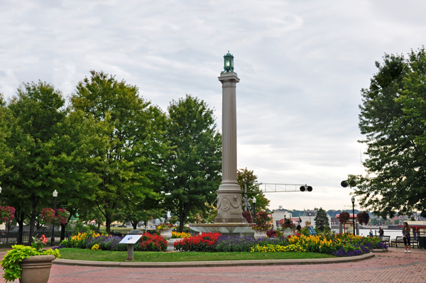 monument and flowers