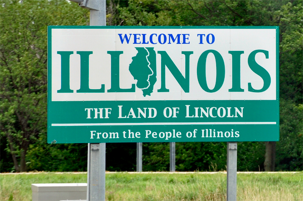 welcome to Illinois sign
