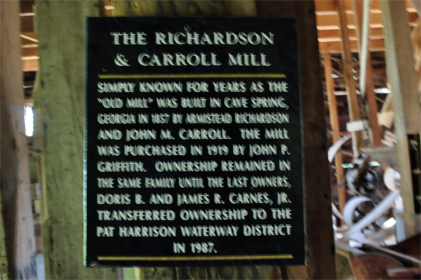 sign: The Richardson and Carroll Mill