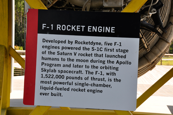 sign about the F-1 Rocket Engine