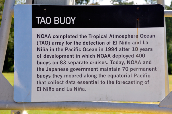 sign about the TAO Buoy