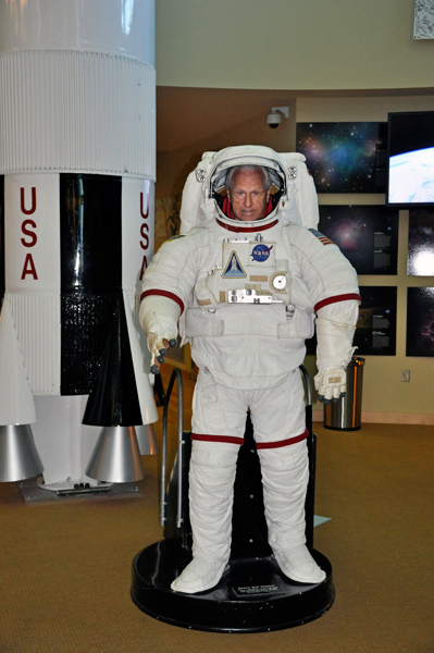 Lee Duquette in a space suit