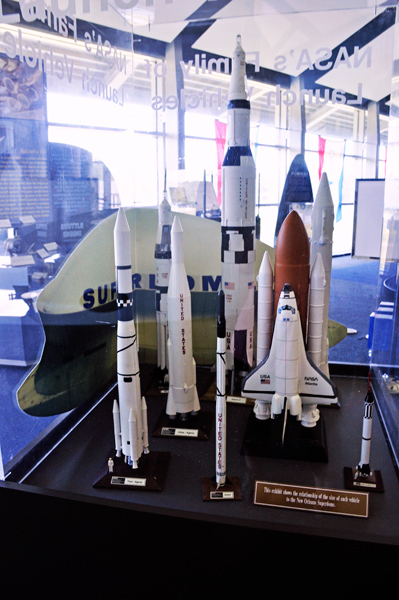 space shuttle and rockets