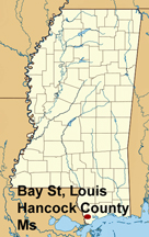 Mississippi map showing location of The Infinity Science Center