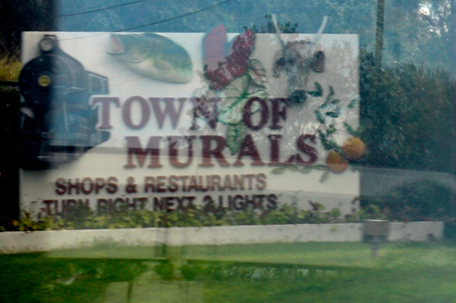 sign: Town of Murals