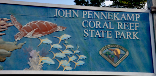 John Pennekamp Coral Reef State Park sign