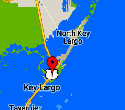map showing location of Key Largo, Florida