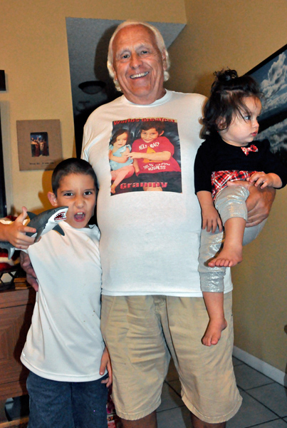 Lee Duquete and his great-grandchildren