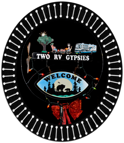 The sign for the two RV Gypsies' RV yard