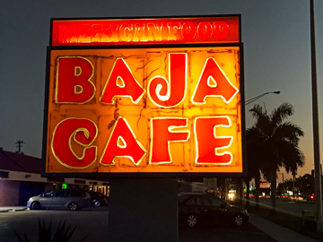 Baja Cafe sign outside