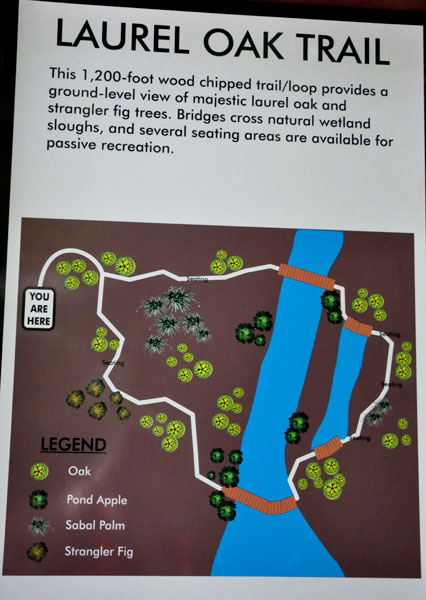 sign about the Laurel Oak Trail