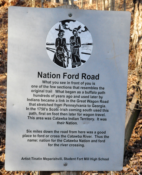 sign about Nation Ford Road
