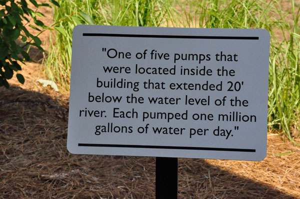 sign about pumps at The Pump House Restaurant