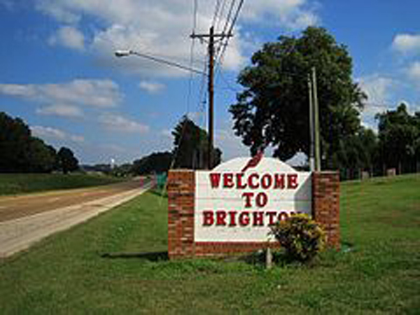 Welcome to Brighton, Tennessee sign