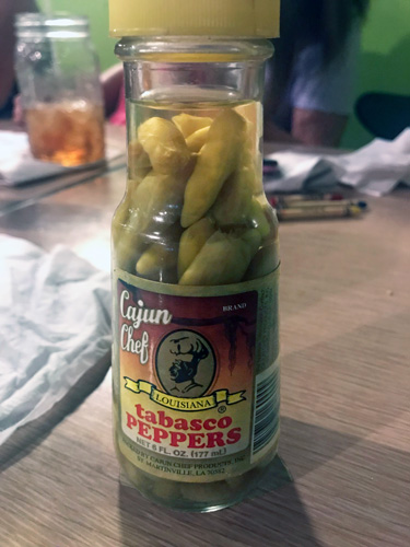jar of Tabasco Peppers