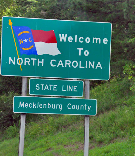 welcome to Mecklenburg County NC sign
