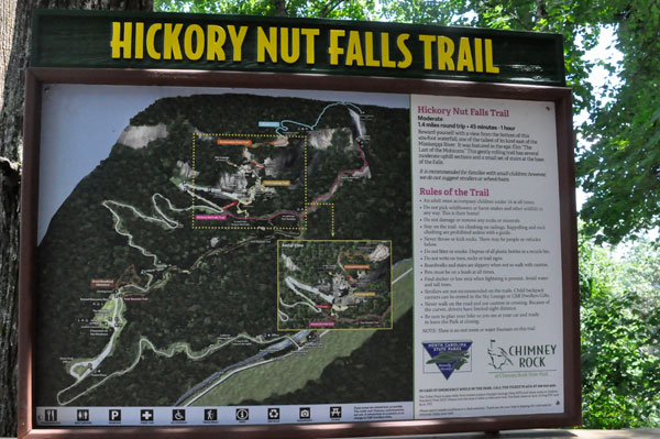 sign: Hickory Nut Falls Trail